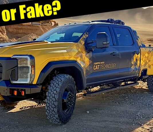 This Caterpillar Pickup Truck Is Real, But It’s Just a Rebadged Ford F-450 Dually ford f-450 caterpillar ai assistant expocon 2026 super duty cat