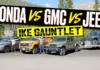 And the Best Towing Midsize Truck Is…? GMC vs Jeep vs Honda vs Ike Gauntlet Honda Ridgeline vs GMC Canyon vs Jeep Gladiator Ike Gauntlet