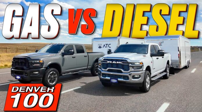 Video: Are High Diesel Prices Killing the Diesel Truck Sales? Ram HD Cummins vs HEMI V8 Denver 100 Towing MPG Loop 2026 ram hd cummins hemi v8 denver 100 mpg loop towing comparison trailer