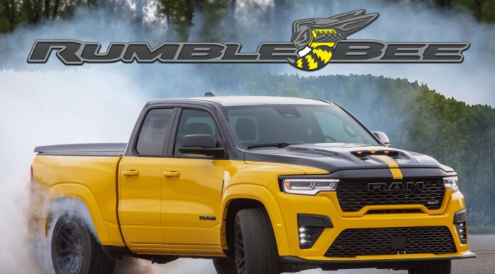 The 2027 Ram 1500 Revives the Rumble Bee As a Whole Family of Street Trucks: Which One Would You Buy? 2027 Ram 1500 Rumble Bee SRT smoke