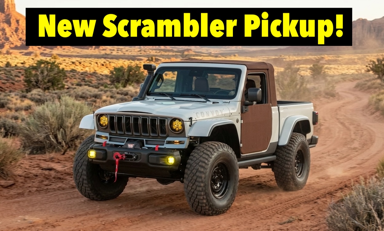News: A Two-Door Jeep Scrambler Pickup Truck Is Coming… It Converts Into a Small SUV