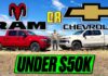 Ram 1500 vs Chevy Silverado 1500: Which Is the Better Option for Under $50K? 2026 ram 1500 Chevy Silverado comparison first drive review 4x4 crew cab