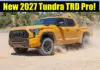 The Updated 2027 Toyota Tundra TRD Pro Brings a New Signature Color: Honeycomb 2027 toyota tundra trd pro honeycomb hero image