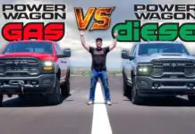 Video: Is the New 2027 Ram Power Wagon Cummins Any Quicker Than a Gas One in a Drag Race? 2027 ram power wagon gas vs diesel cummins drag race