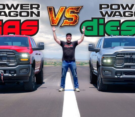 Video: Is the New 2027 Ram Power Wagon Cummins Any Quicker Than a Gas One in a Drag Race? 2027 ram power wagon gas vs diesel cummins drag race
