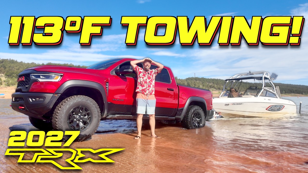 I Toast the 777-HP 2027 Ram 1500 TRX on the HOTTEST Day of the Year Towing My Boat!