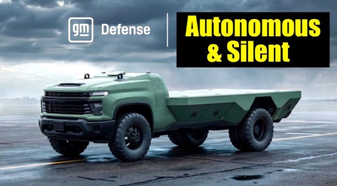News: GM Defense Unveils A Self-Driving Silent Chevy Silverado HD Dually For Military Use – It’s a Concept chevy silverado hd dually electric military gm defense ugv